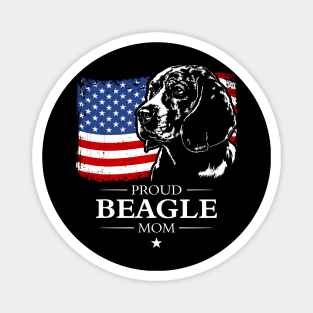 Proud Beagle Mom American Flag patriotic dog Magnet